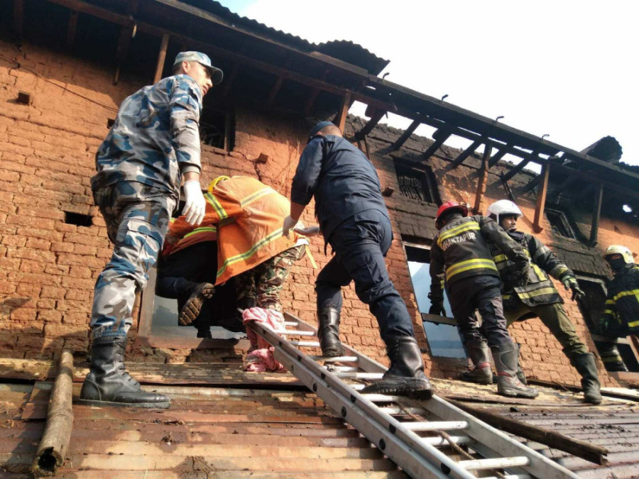 Woman dies in a fire in Bhaktapur