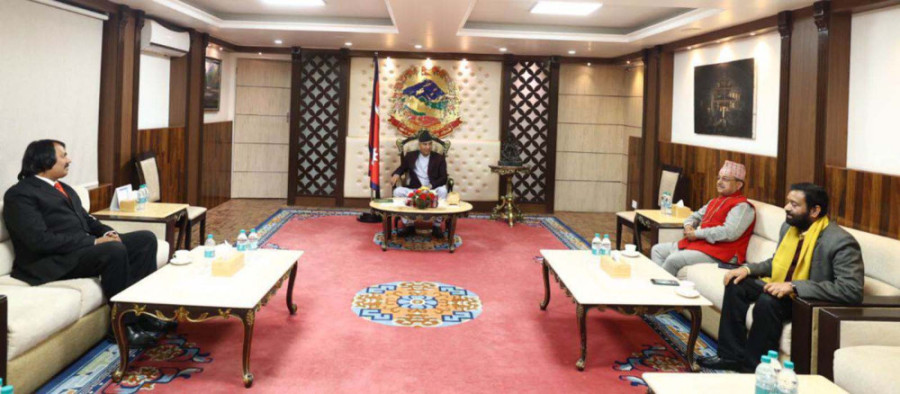 Prime Minister Deuba and CK Raut hold talks