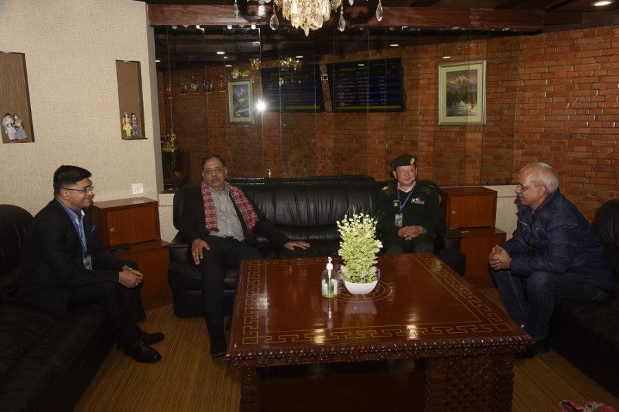 Indian Army Lieutenant General Sandhu arrives in Kathmandu on week-long visit