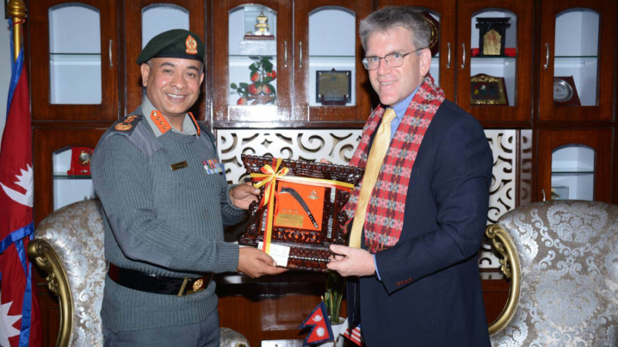 US Ambassador Thompson calls on Armed Police Chief Aryal