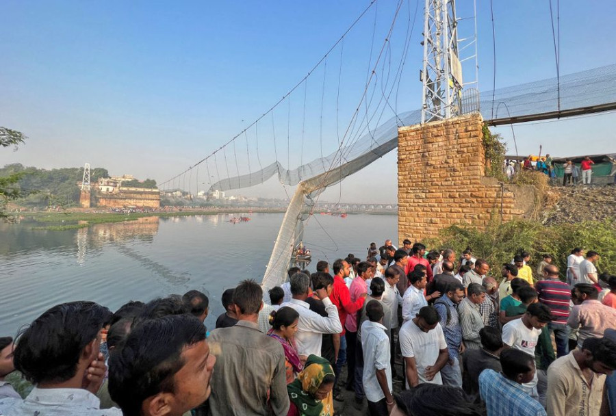 India bridge collapse toll jumps to 134, police detain nine