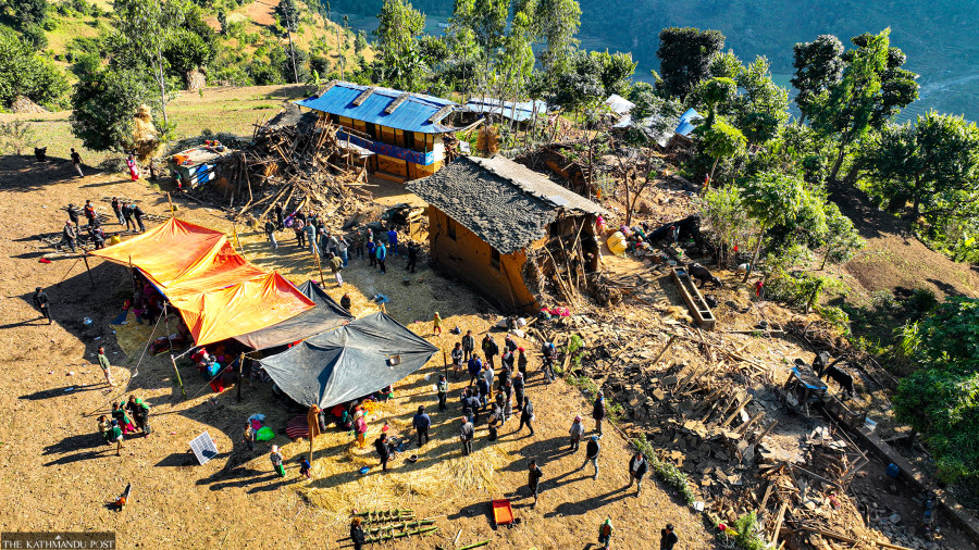 Earthquake-displaced are falling sick due to poor living conditions and cold
