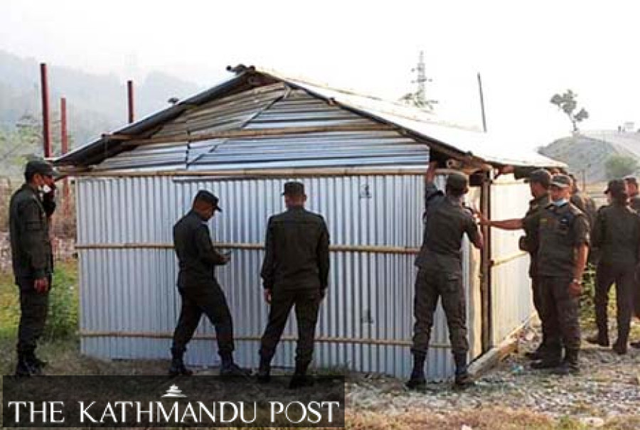 Illegal structures built on public land demolished in Dharan