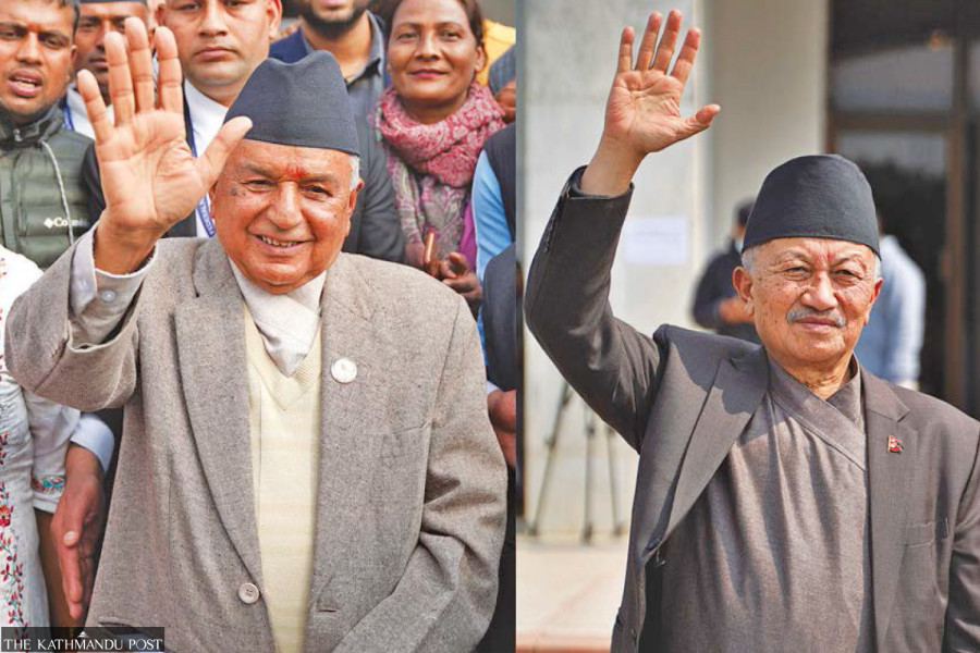 Paudel and Nembang step up campaigning for next week’s presidential election