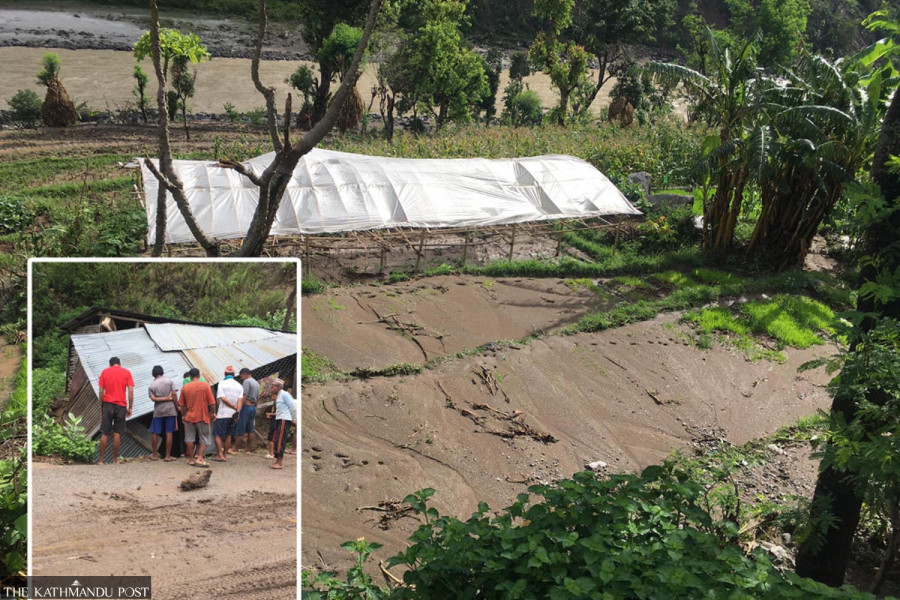 Floods, mudslides damage 31 houses in Sindhuli