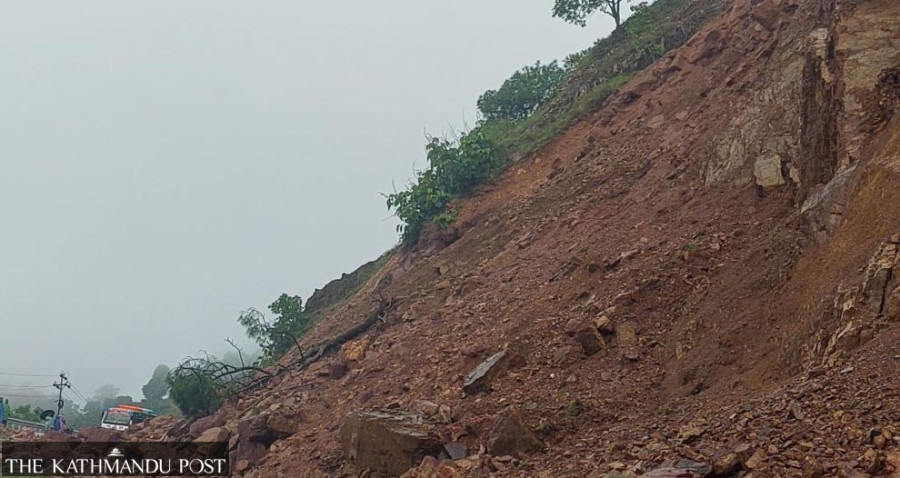 Rain-triggered landslides obstruct highways