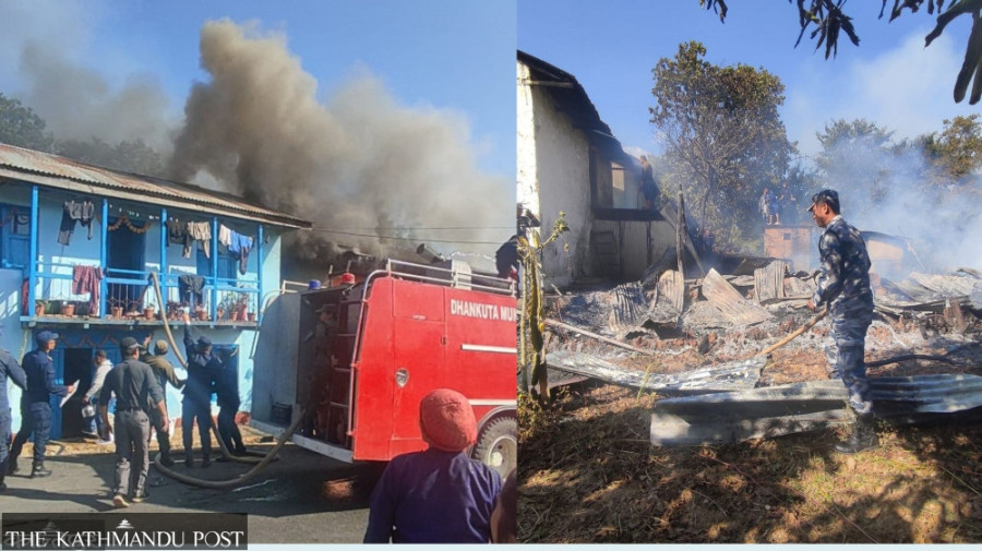 Fire destroys two houses