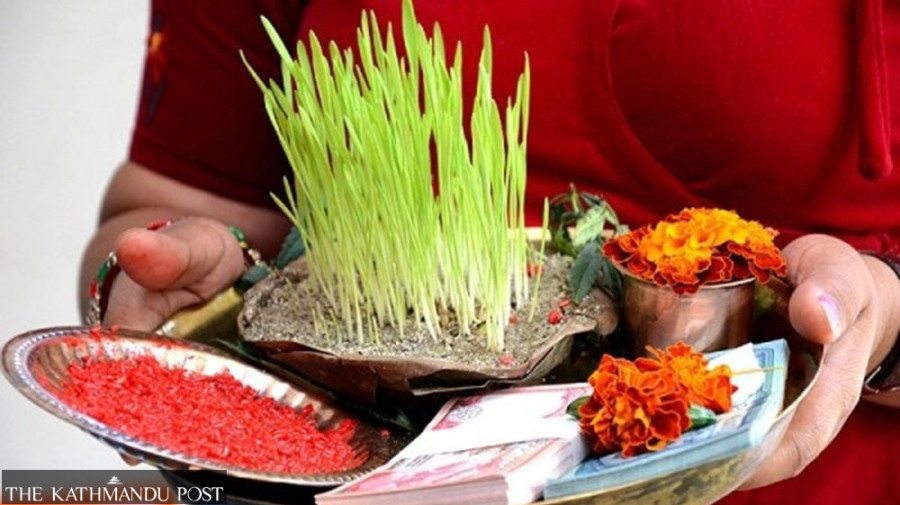 People continue visiting relatives to receive tika, blessings