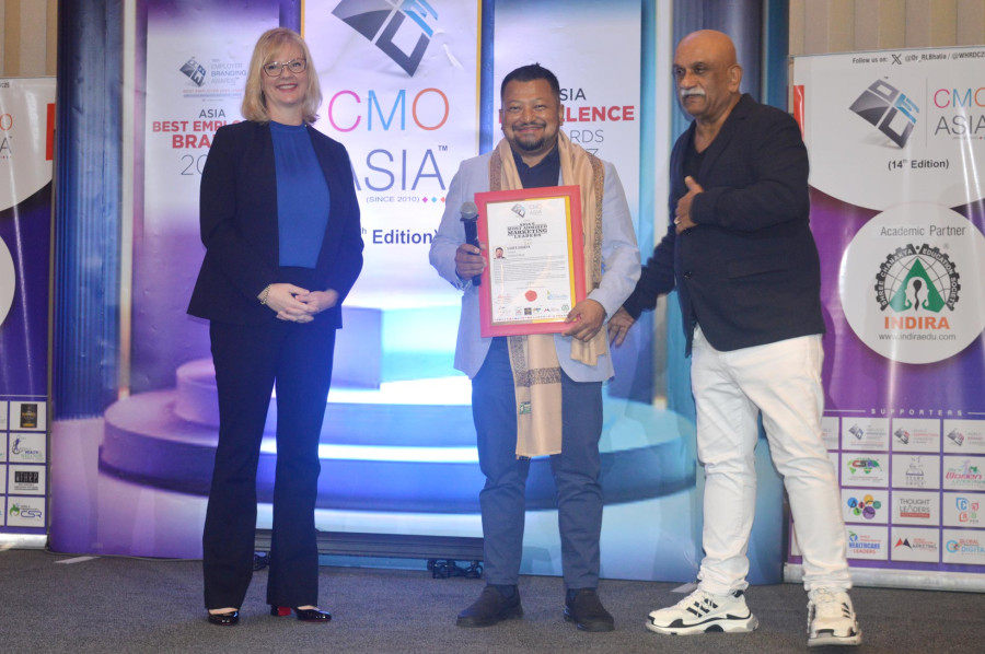 Ujaya Shakya receives ‘Asia’s Most Admired Marketing Leader’ award