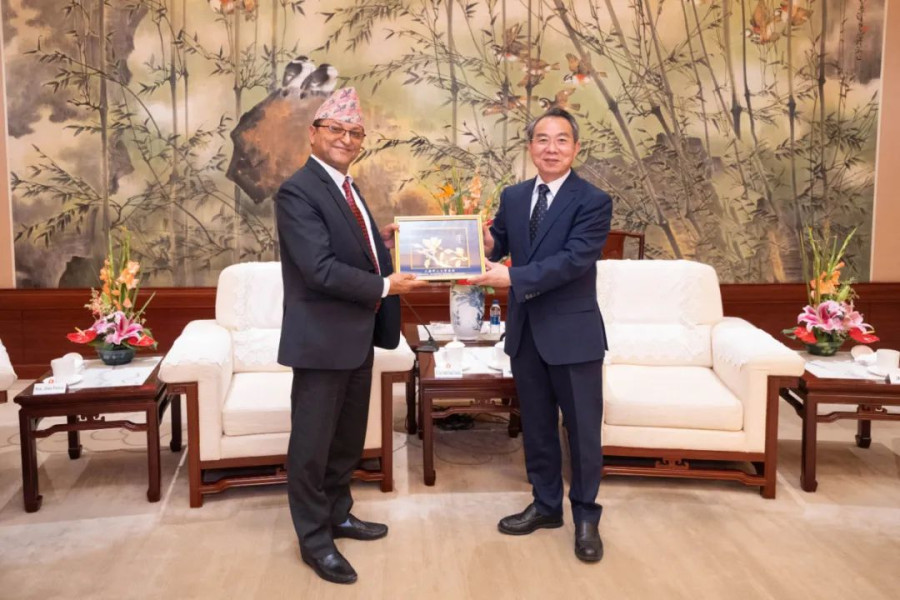 National Assembly chair Timilsina, Chinese leader Yunhu meet in Shanghai