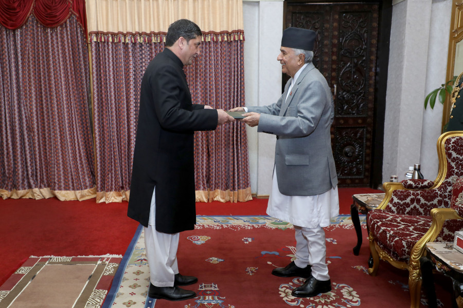 Newly appointed envoys of Pakistan, South Korea present credential to President Paudel
