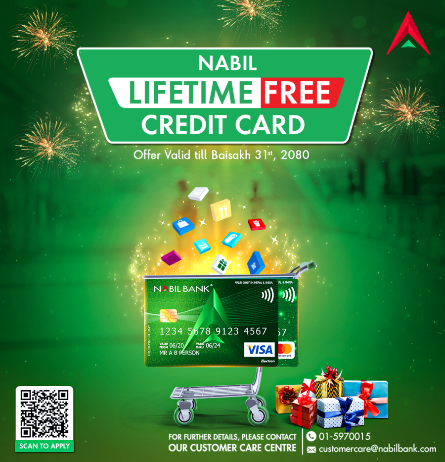 Nabil Bank launches lifetime free credit card for the first time in Nepal