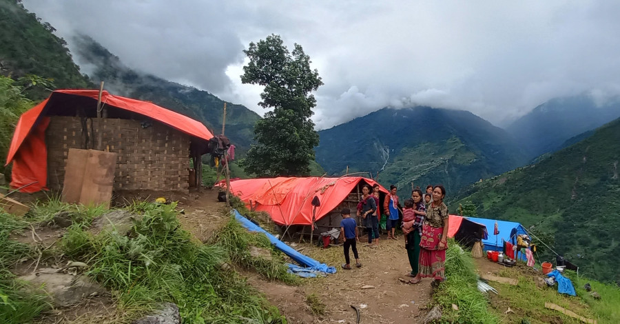 Displaced landslide victims await safe relocation