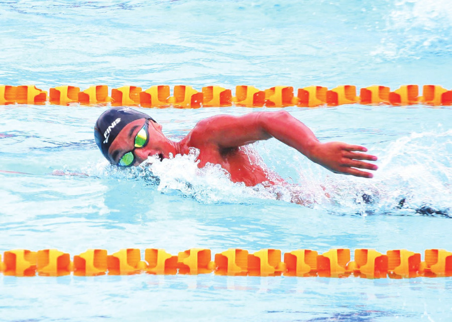 Hussain sets national record at World Aquatics Championships