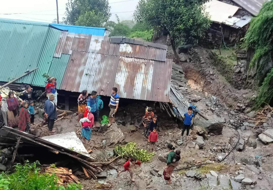 One house swept away, six damaged in Yarsa landslide