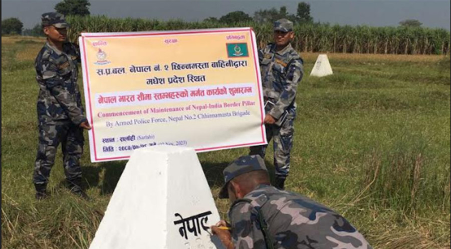 APF starts repairing broken border pillars