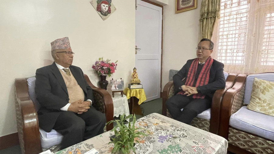 Chinese ambassador Chen Song meets CPN (Unified Socialist) chairman Nepal