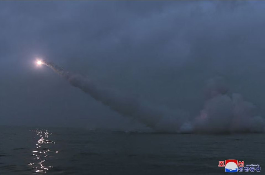 North Korea launches missiles from submarine as US-South Korean drills begin