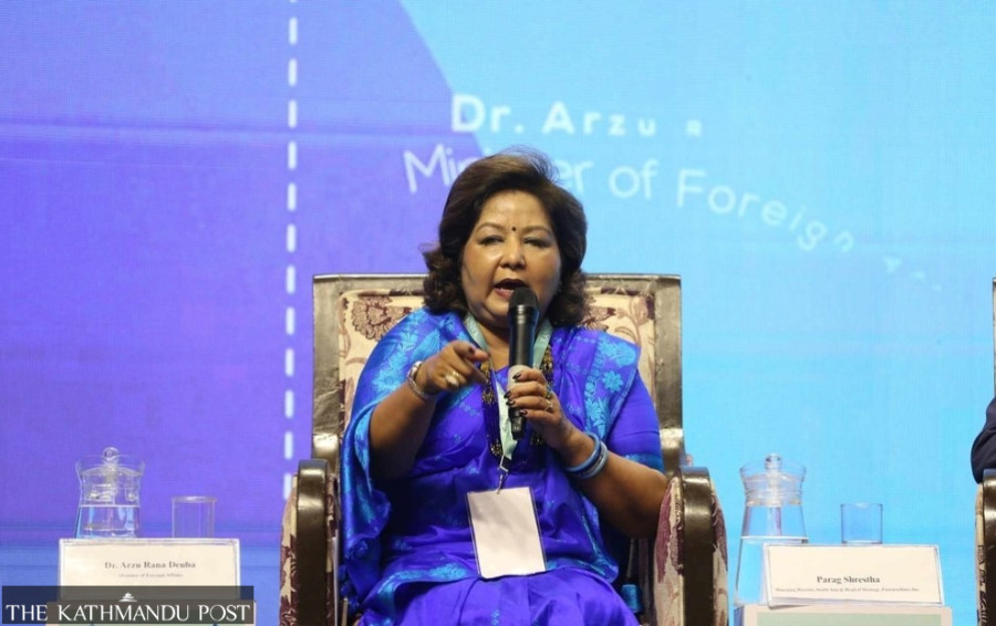 Foreign Minister Rana says coordinating with Nepali workers abroad an uphill task