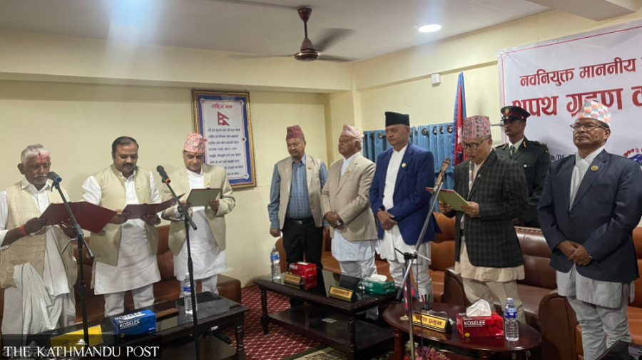 Three new Lumbini ministers sworn in