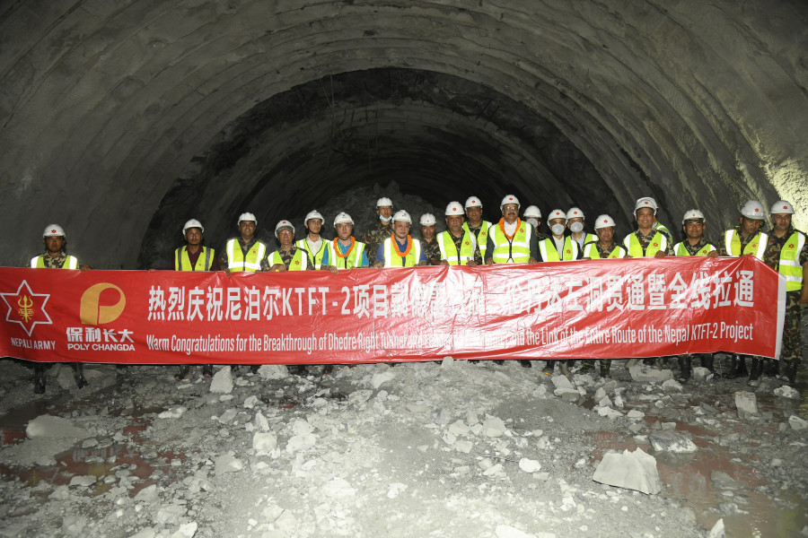Breakthrough at Kathmandu-Tarai expressway’s Dhedre tunnel
