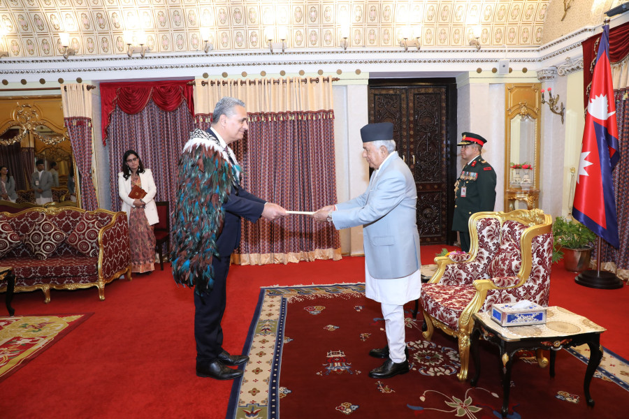 Three new ambassadors submit credentials to President Paudel