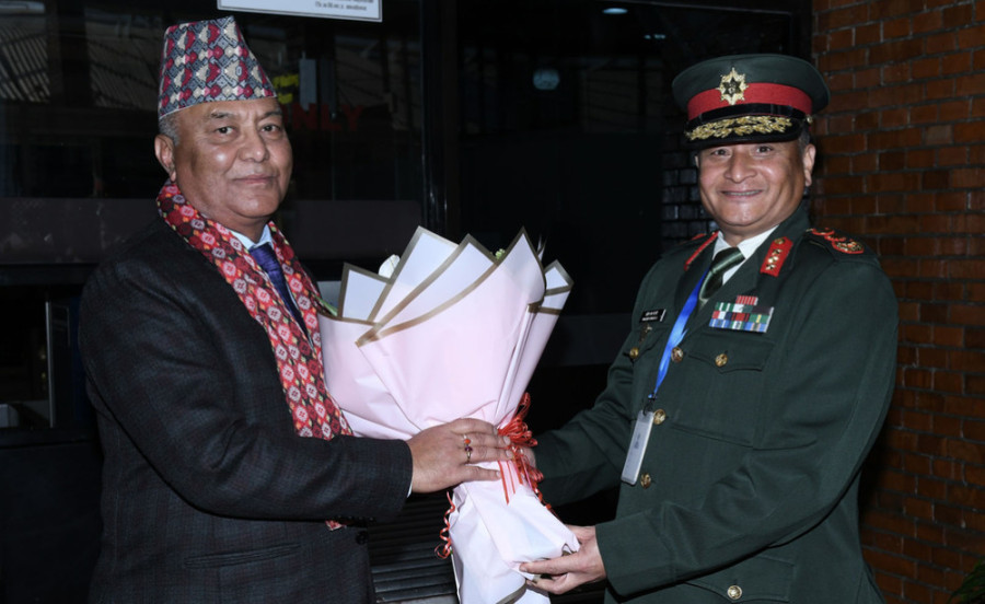 COAS Sigdel returns home after completing India visit