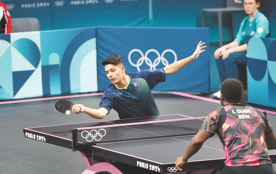Shrestha crashes out of Olympics table tennis