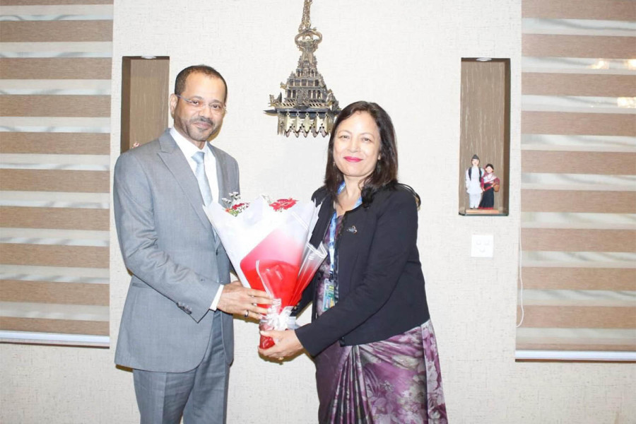 Oman Foreign Minister Albusaidi arrives in Kathmandu