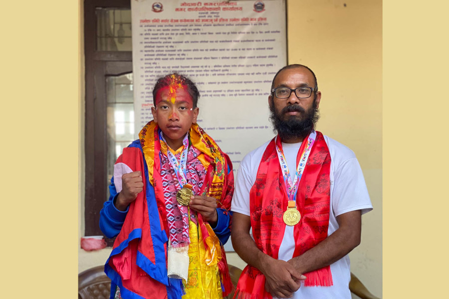 Ramit Maharjan wins two gold medals at IFMA Youth World Championship 2024