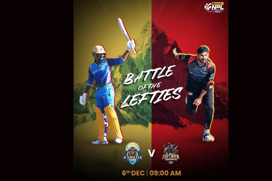 Karnali Yaks face Chitwan Rhinos, Lumbini Lions clash with Pokhara Avengers in Friday’s NPL battles