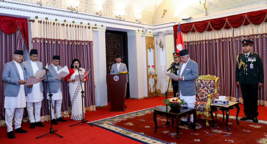 Four newly appointed ambassadors take oath before President Paudel