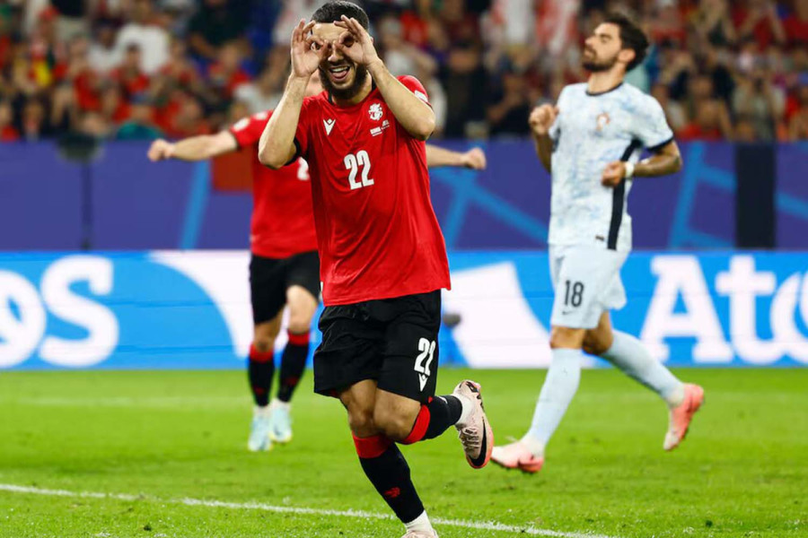 Newcomers Georgia stage historic Euro shock by beating Portugal 2-0