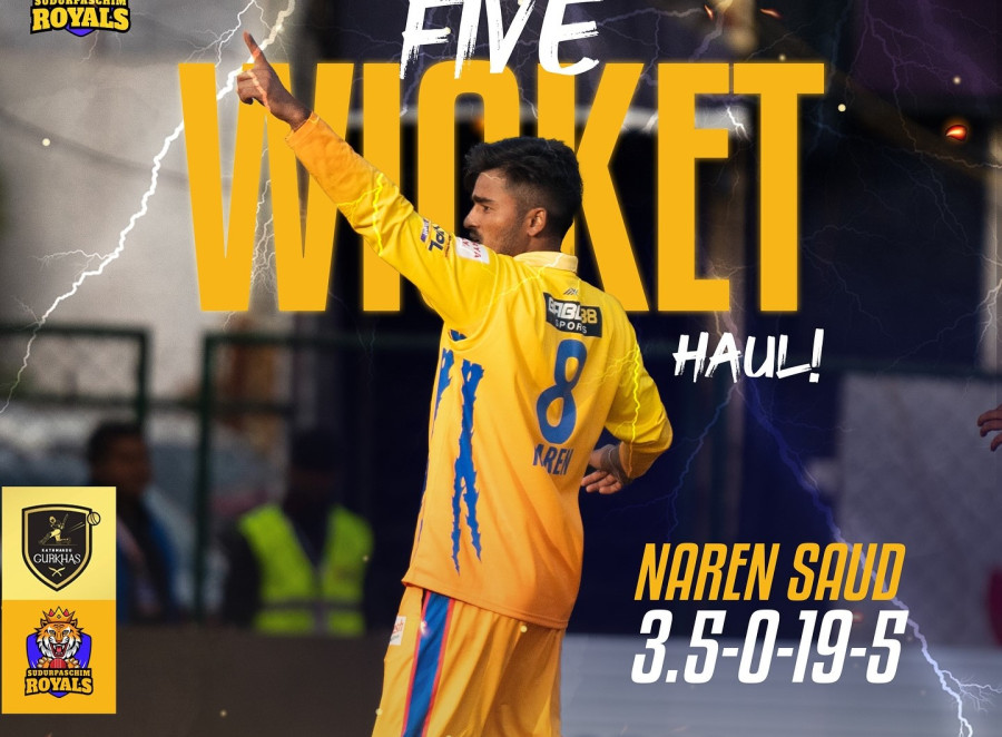 Naren Saud’s five-wicket haul guides Sudurpaschim Royals to comfortable victory over Kathmandu Gurkhas