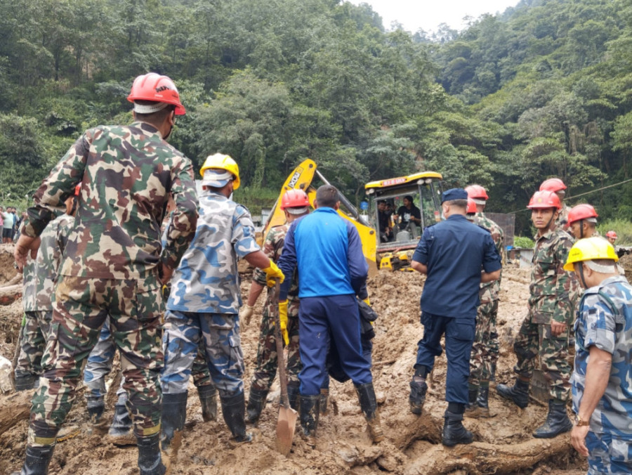Rescuers retrieve ten more bodies from Jhyaple Khola landslide