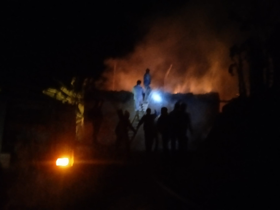 Fire destroys houses, kills 45 goats in barn