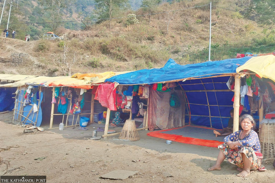 Flood victims trapped in tarp shelters since September