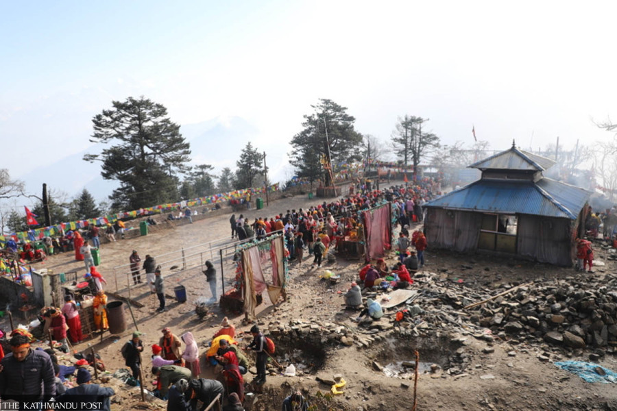 Over 6,000 pilgrims visited Pathibhara in Poush