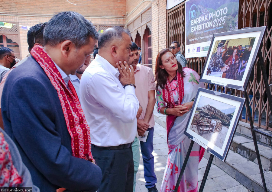 Barpak photo exhibition begins at Bhrikutimandap
