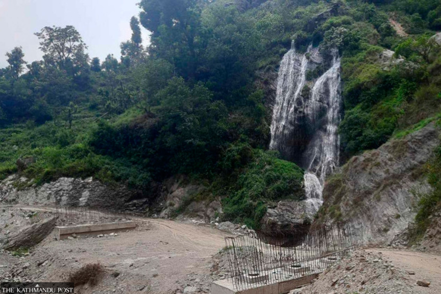Incomplete bridge disrupts travel in northern Gurkha