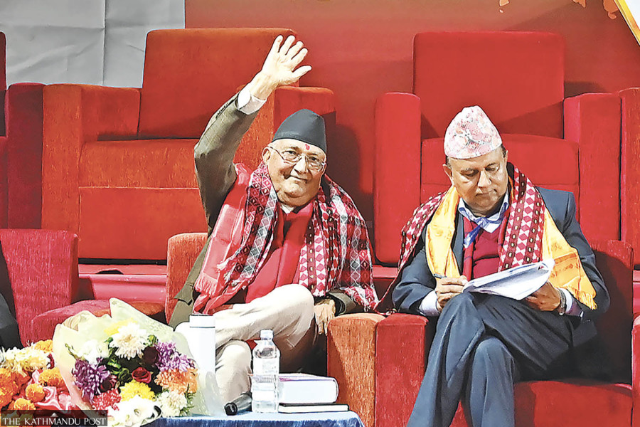 UML elects Oli party chair for third term