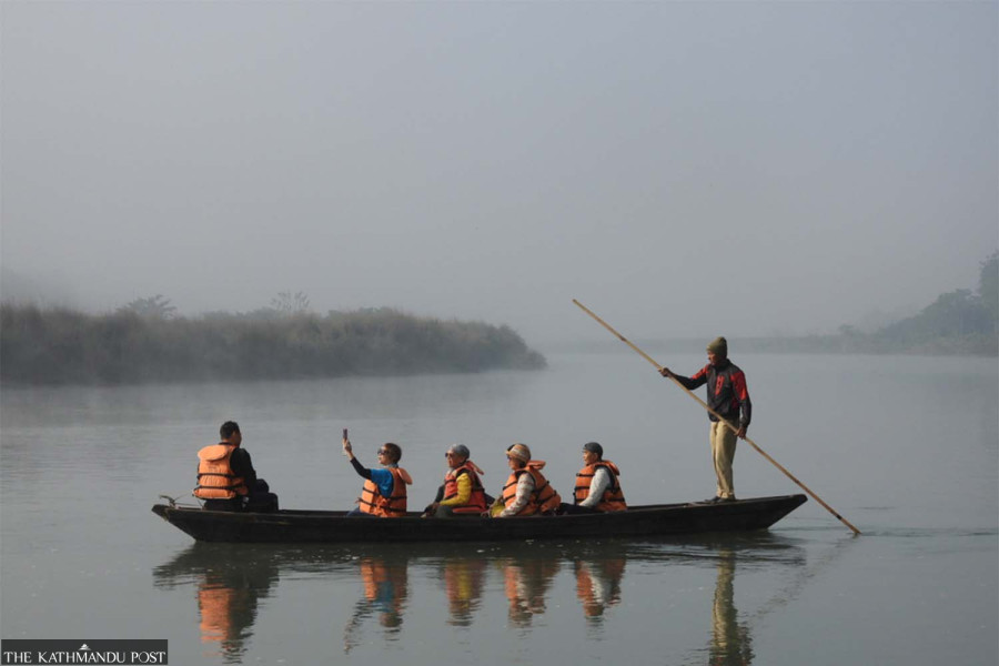 Foreign tourists lead safari visits to Chitwan National Park’s western side