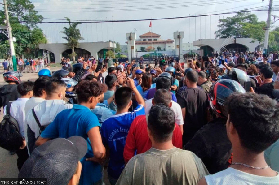 Youths gather at New Baneshwar