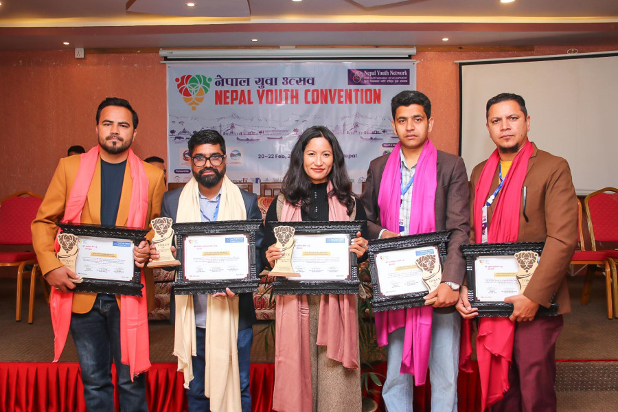 Six youths honoured in Pokhara