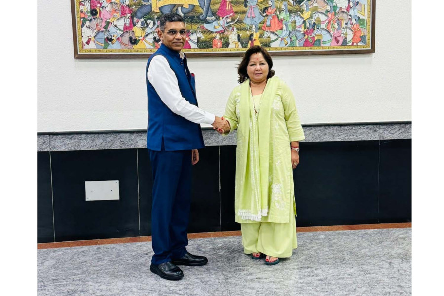 Foreign Minister Arzu Rana Deuba in New Delhi for Raisina Dialogue