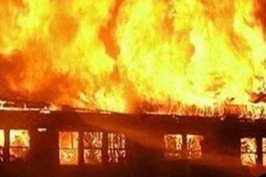 Fire destroys two-storey house in Doti