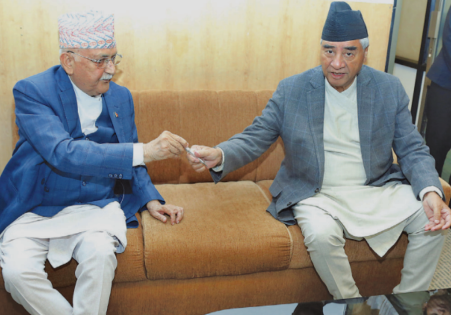 Deuba denies rift, defends Oli over governor delay
