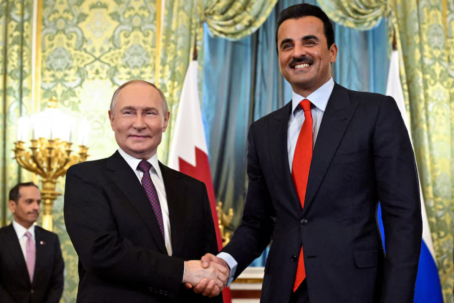 Putin and Qatari emir discuss Syria and Gaza at Moscow talks