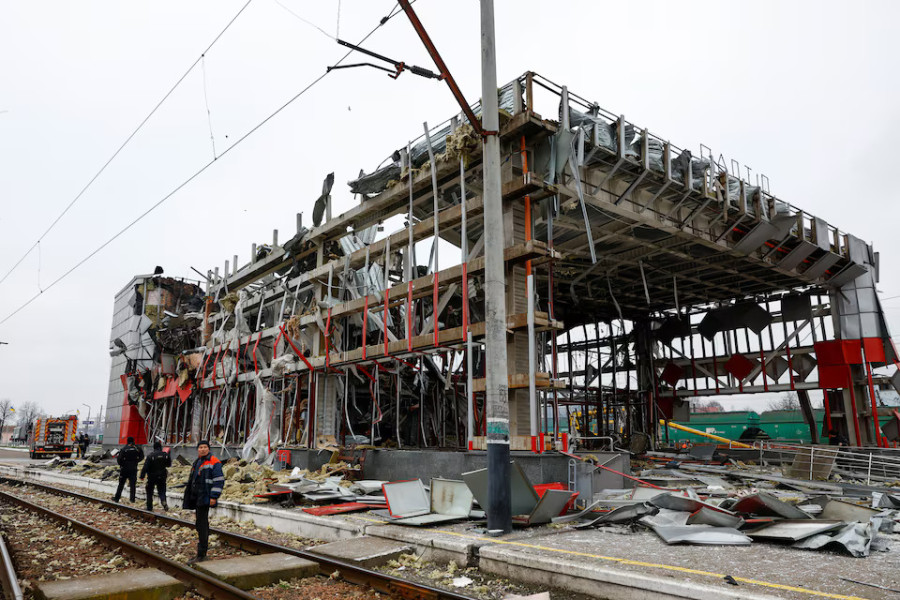 Russian drones, missiles hit railway hub near Ukraine's capital, railway says