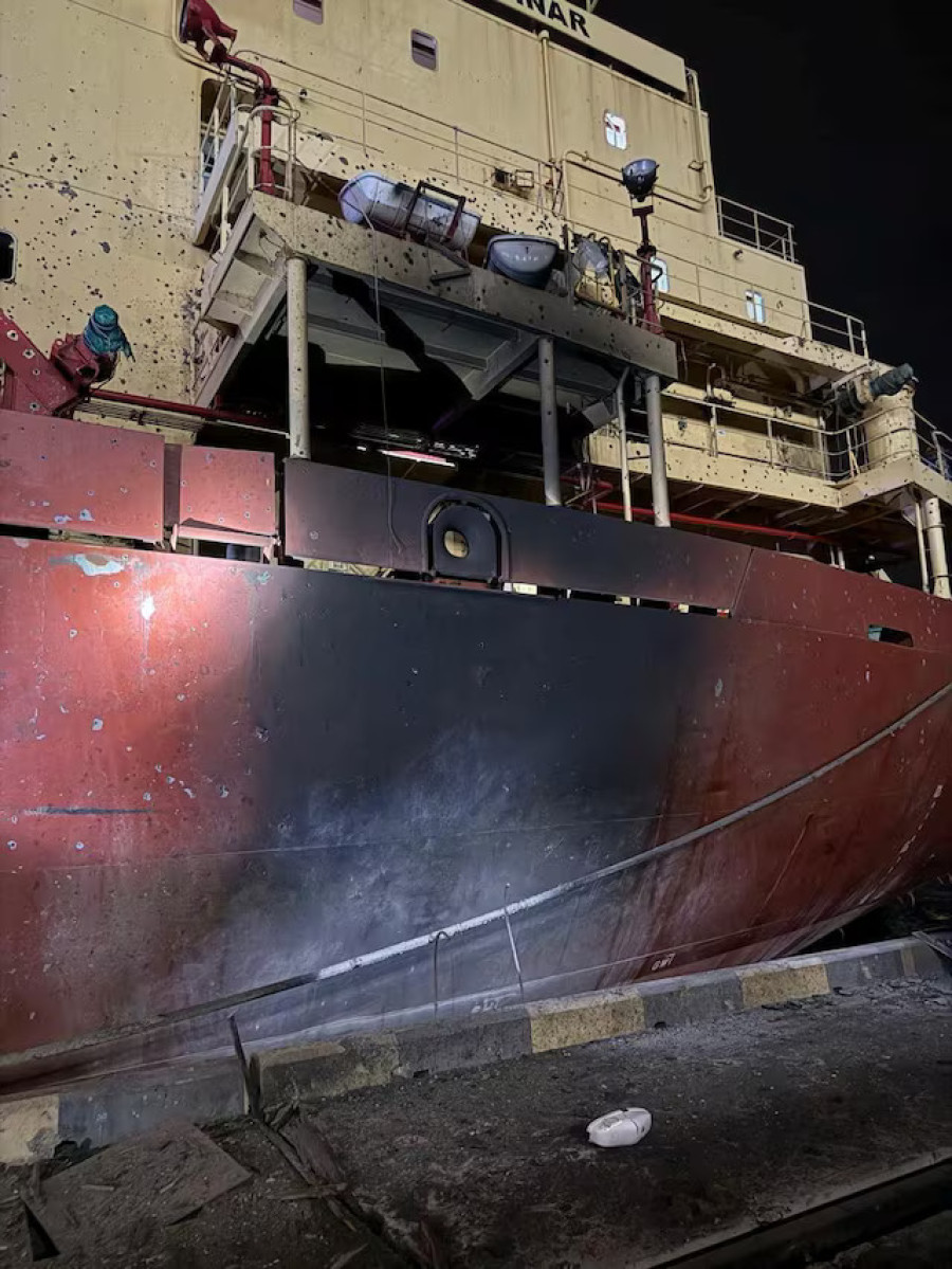Four killed in Russian strike on grain vessel in Odesa port, Ukraine says